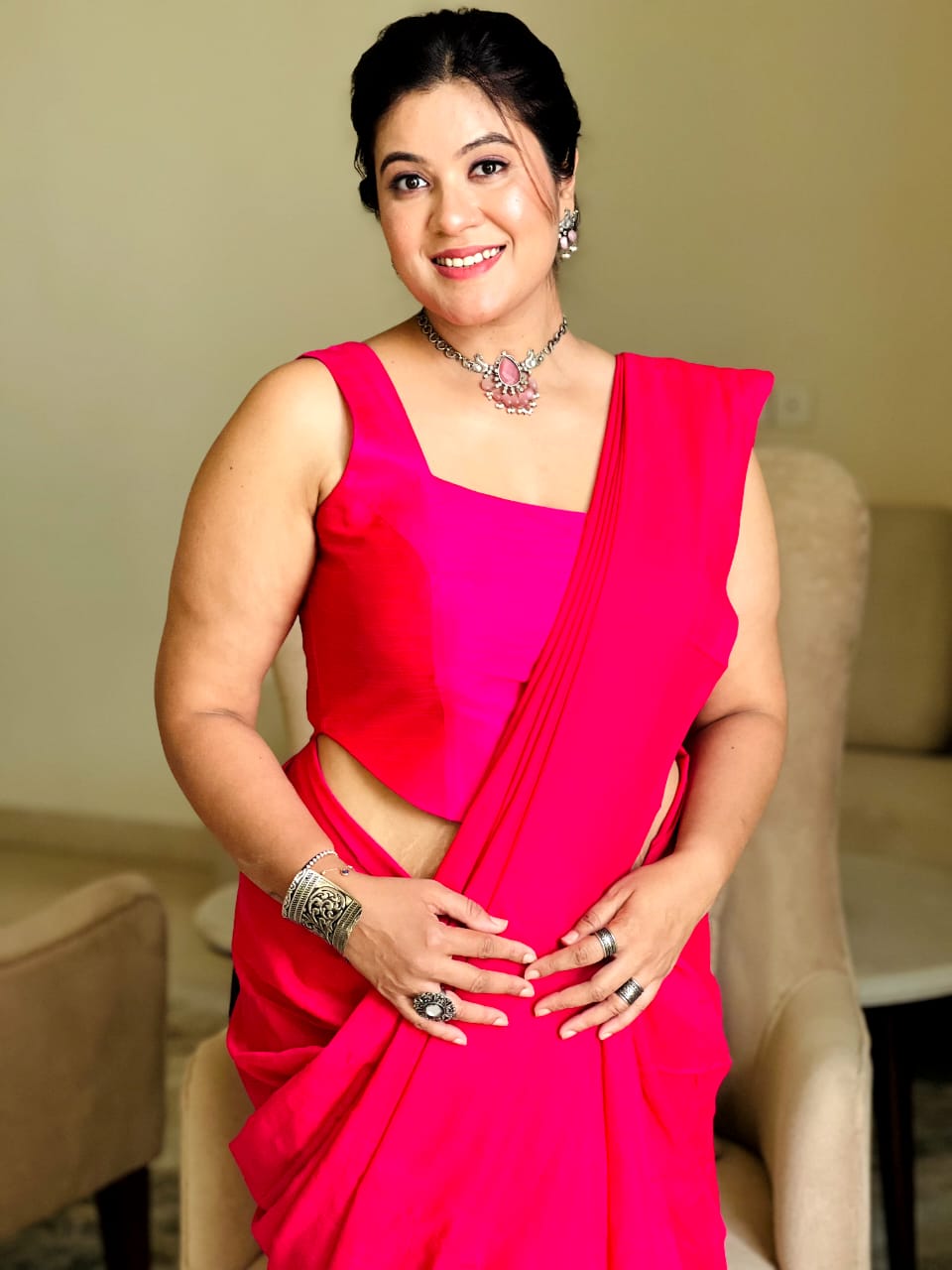 Rangdhaaga Ranipink Cotton Saree by Jagdisha