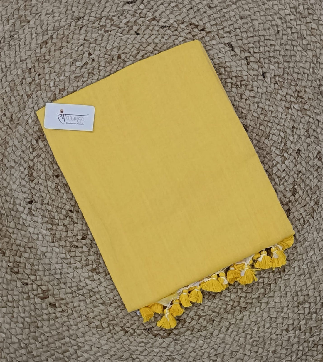 Rangdhaaga Yellow Cotton Saree