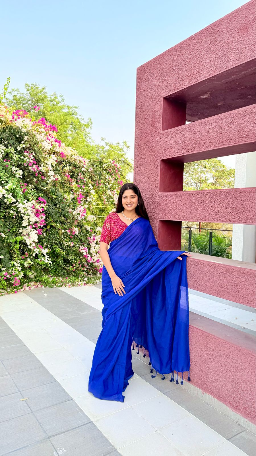Rangdhaaga Royalblue Cotton Saree