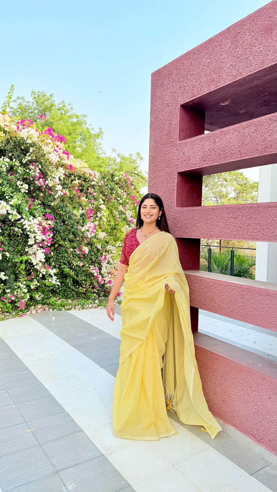 Rangdhaaga Light Yellow Cotton Saree