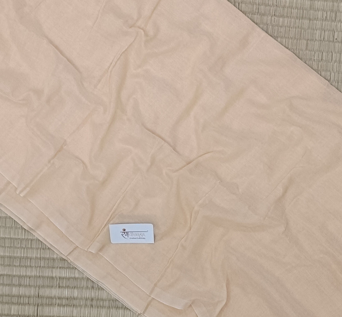 RangDhaaga Beige Khadi Saree