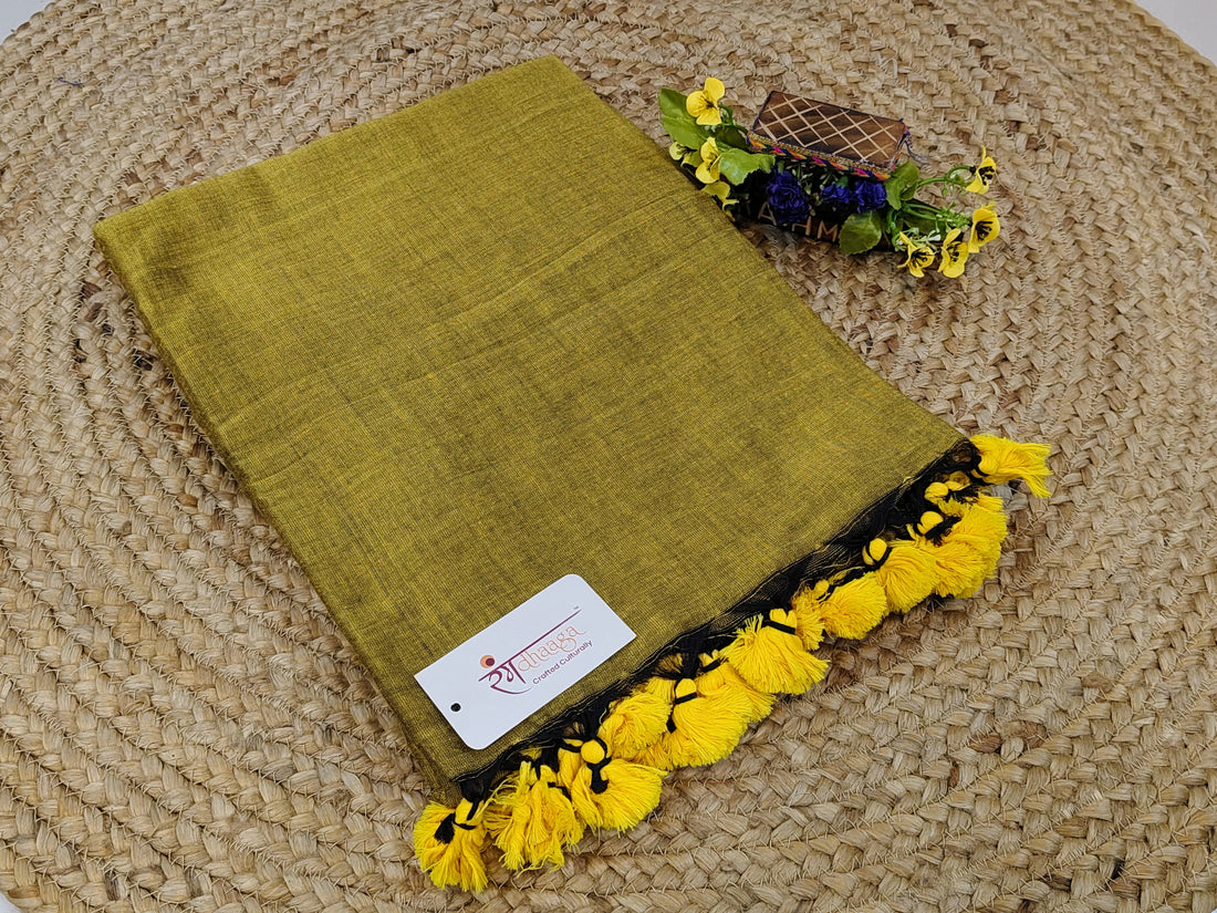 RangDhaaga Mustard cotton Saree