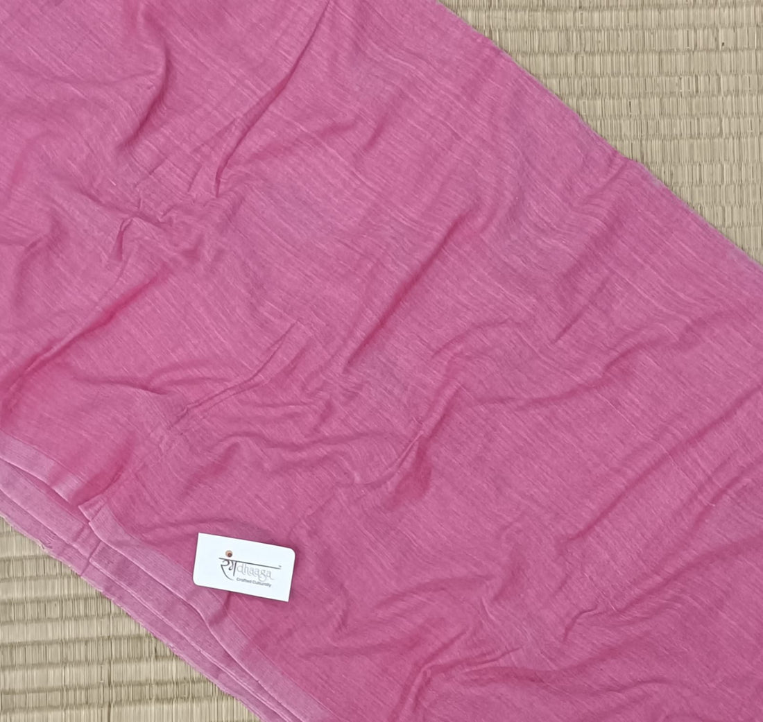 Rangdhaaga pink Cotton Saree