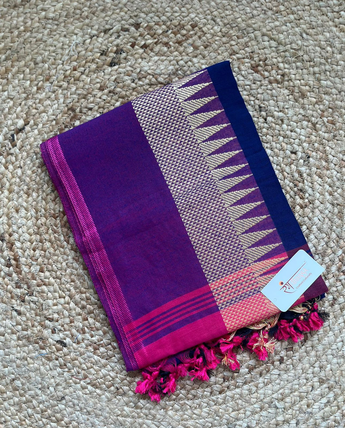 RangDhaaga Blue with Pink Border