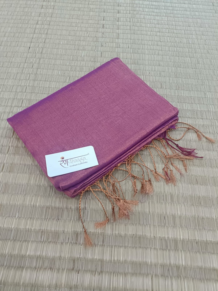 RangDhaaga Grape Raga Tissue Saree