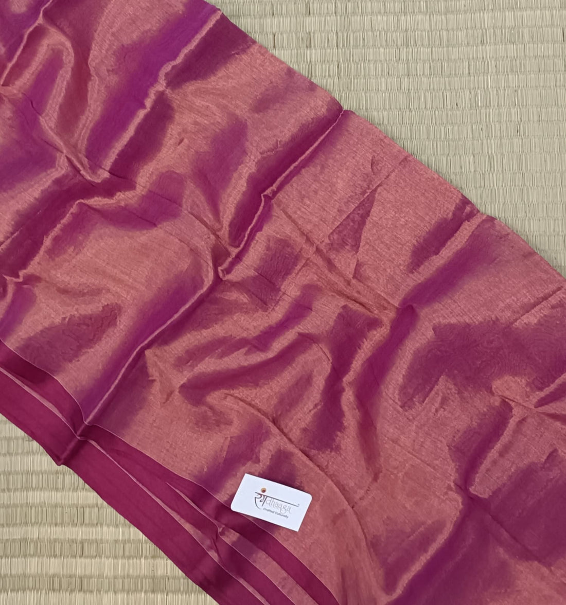 RangDhaaga Grape Raga Tissue Saree