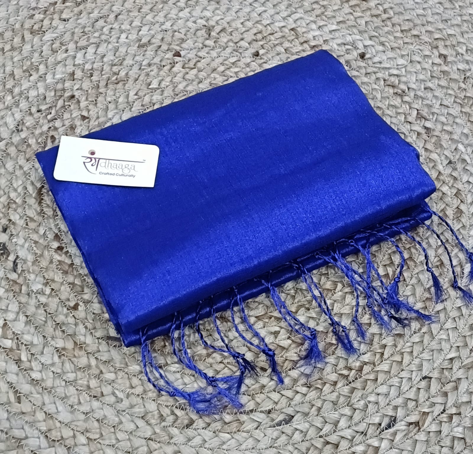 RangDhaaga Sapphire Raga Tissue Saree