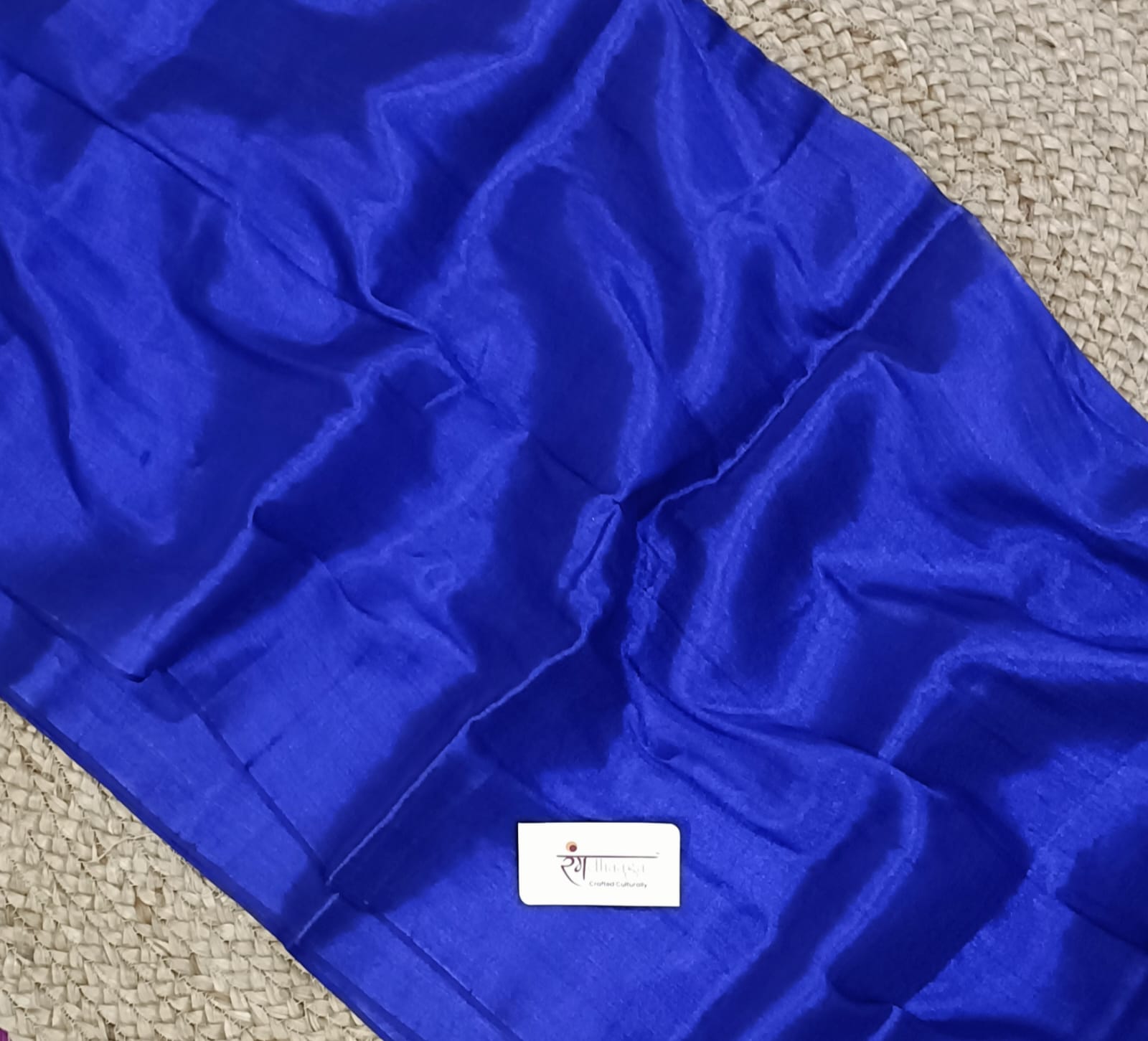 RangDhaaga Sapphire Raga Tissue Saree