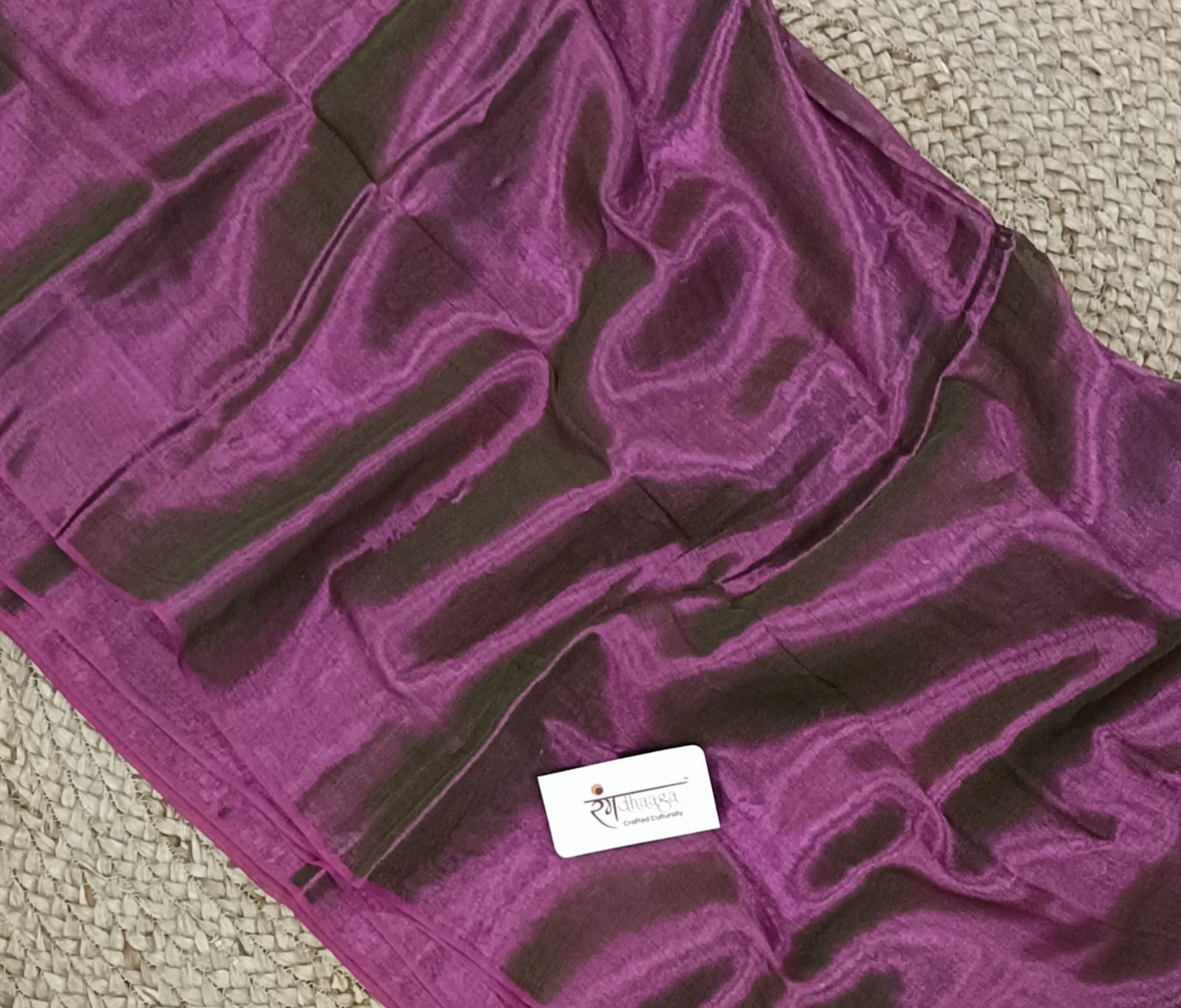 RangDhaaga Purple Raga Tissue Saree