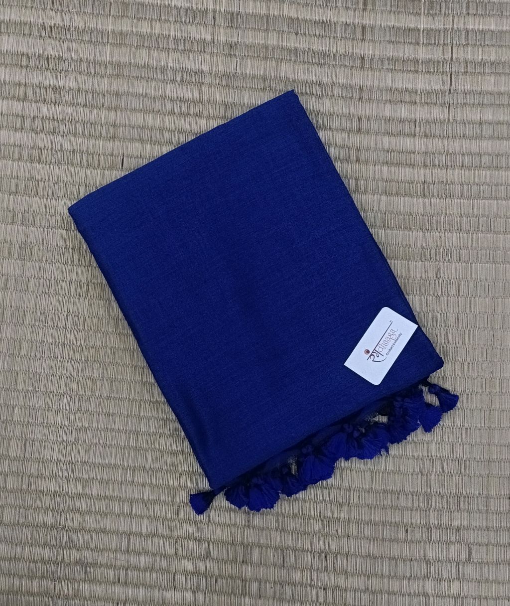 RangDhaaga Navy Blue cotton Saree