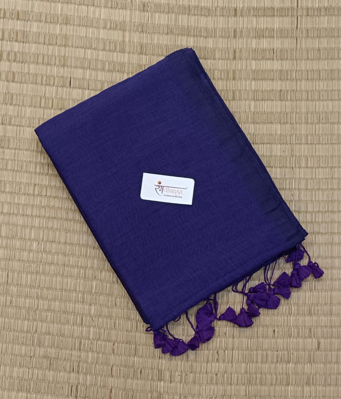 RangDhaaga Violet Cotton Saree