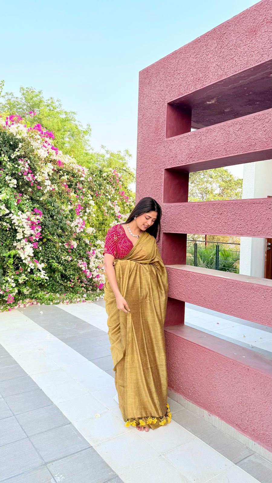 RangDhaaga Mustard cotton Saree