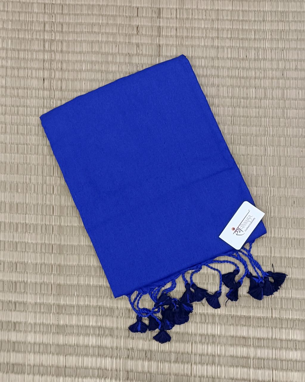 Royal Blue Khadi Cotton Saree